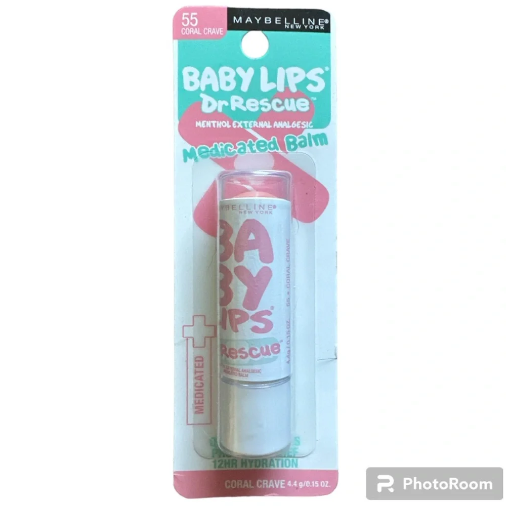 NWT- Maybelline Baby Lips Dr. Rescue Medicated Balm #55- Coral Crave